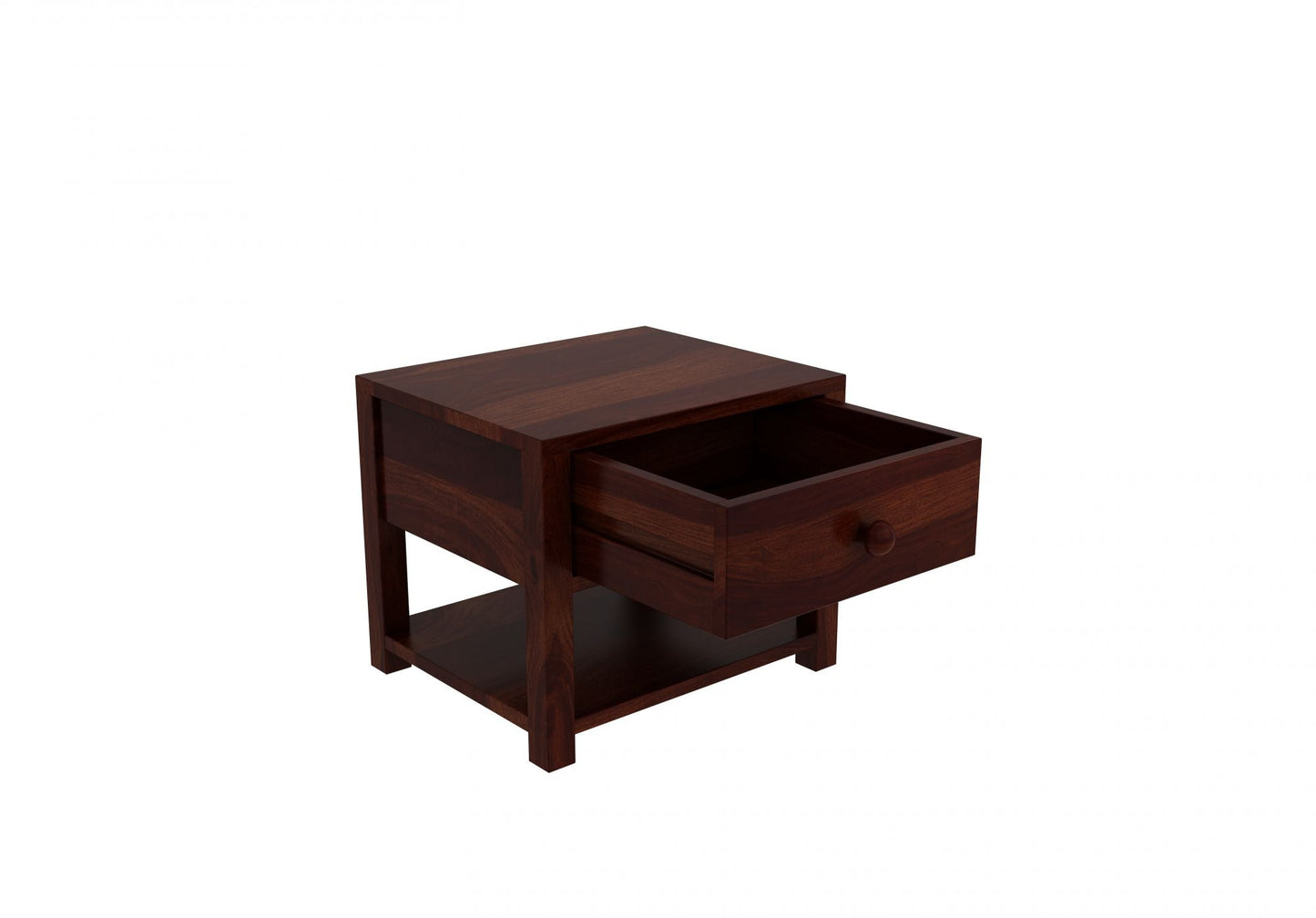 Charme Wooden Bed Side Table -Walnut