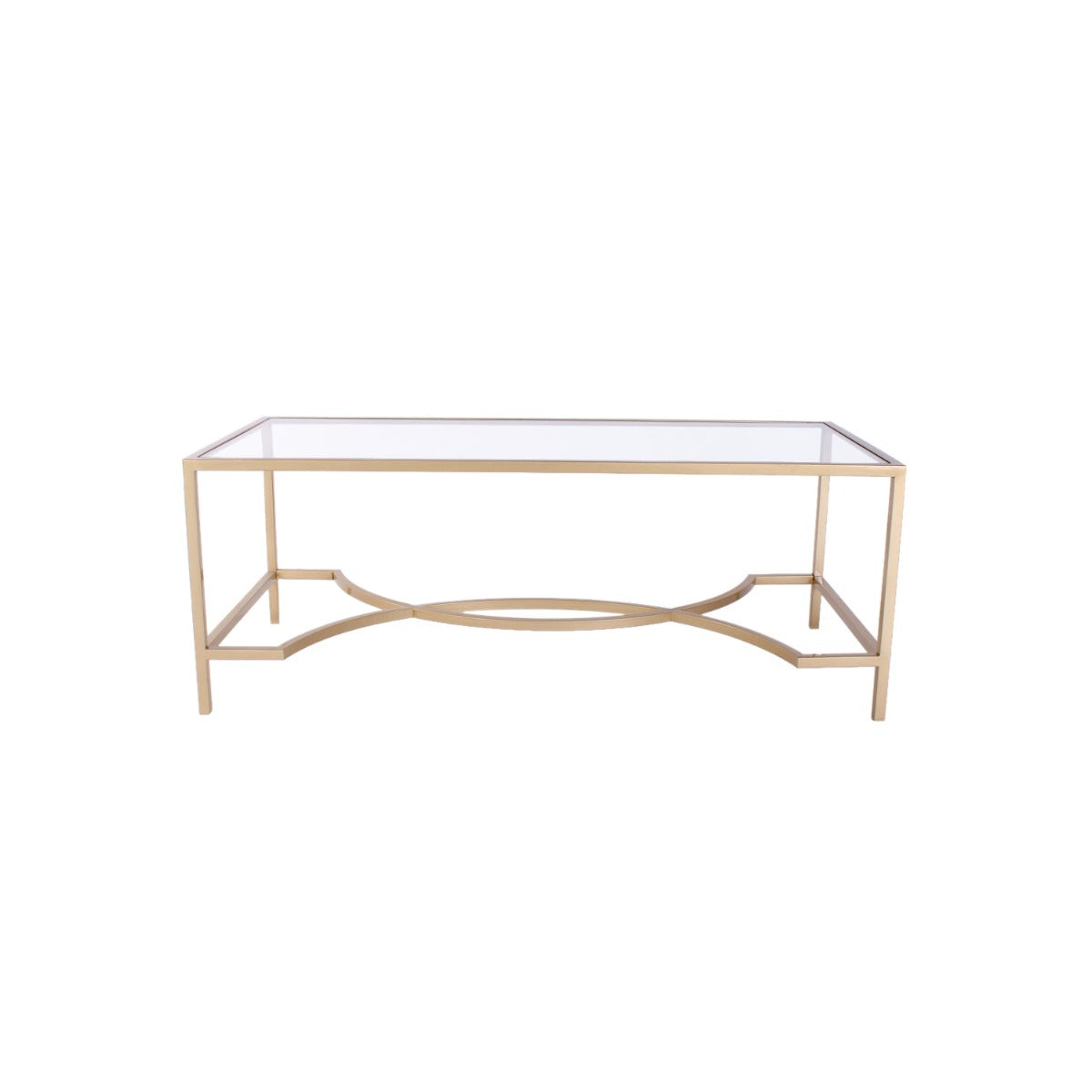 Gobel Glass Coffee Table In Gold Finish