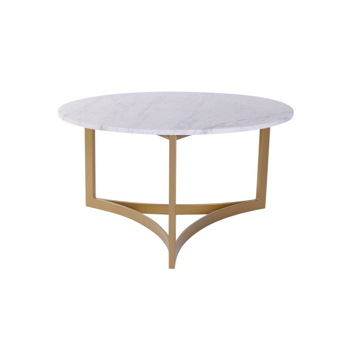Tessdale Marble Coffee Table In Gold Finish