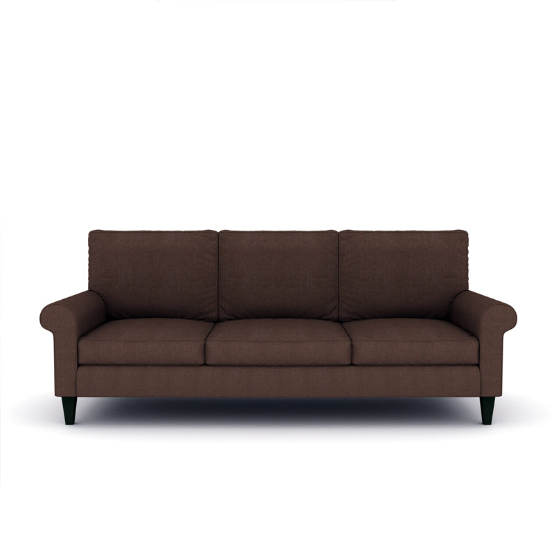 Oxford 3 Seater Fabric Sofa-Brown