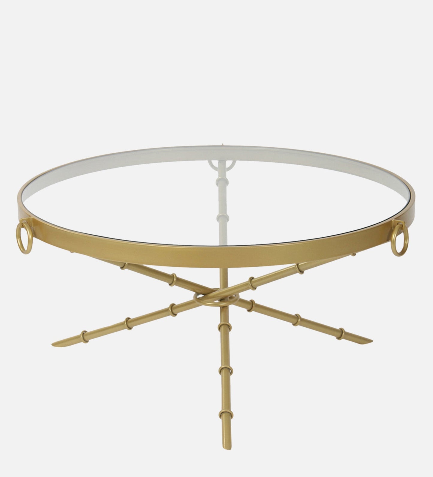 Hensen Glass Coffee Table In Gold Finish