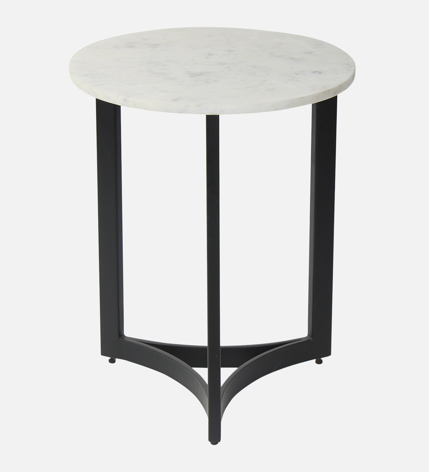 Tessdale Marble Side Table In Black Finish