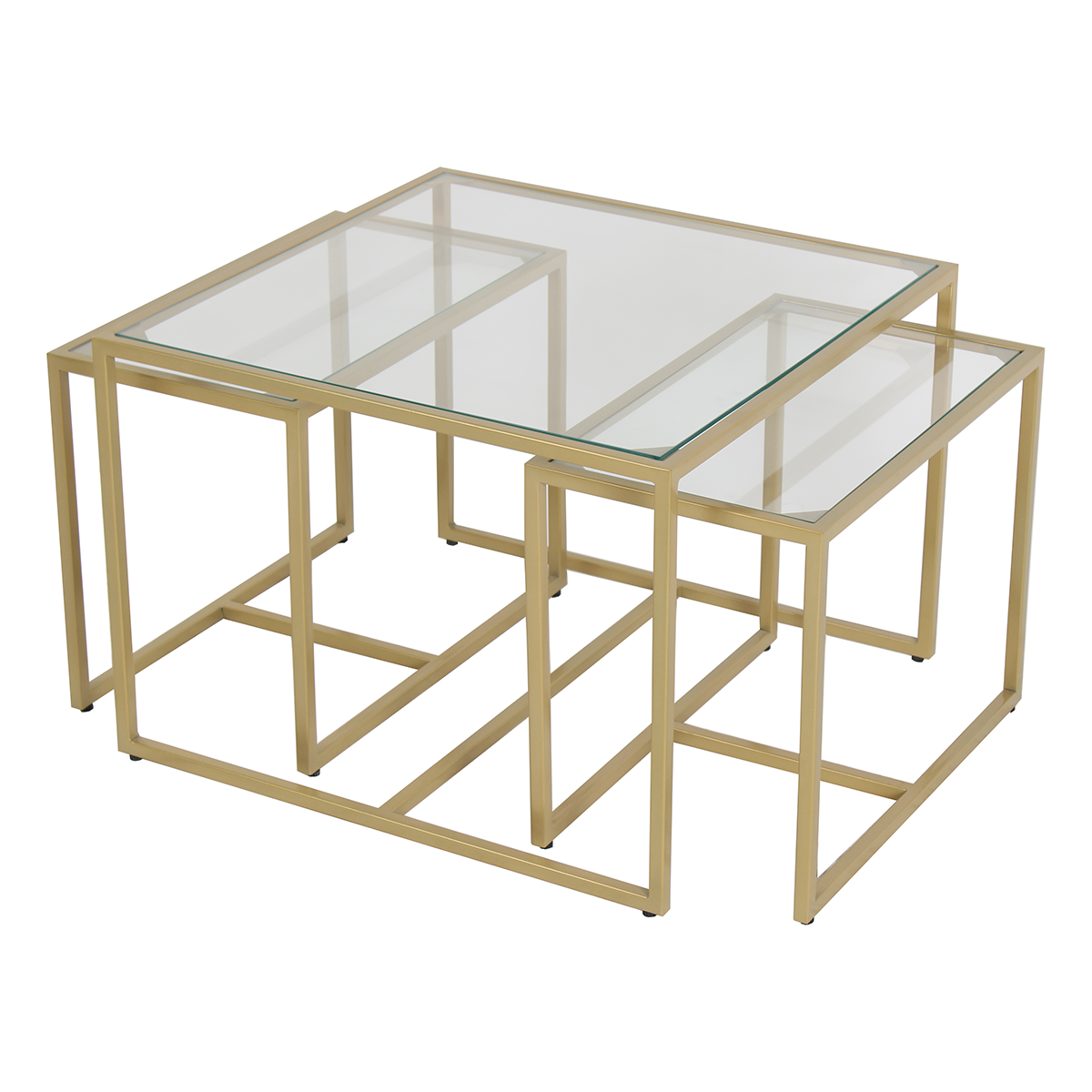 Stendal Nesting Glass Coffee Table Set of 3
