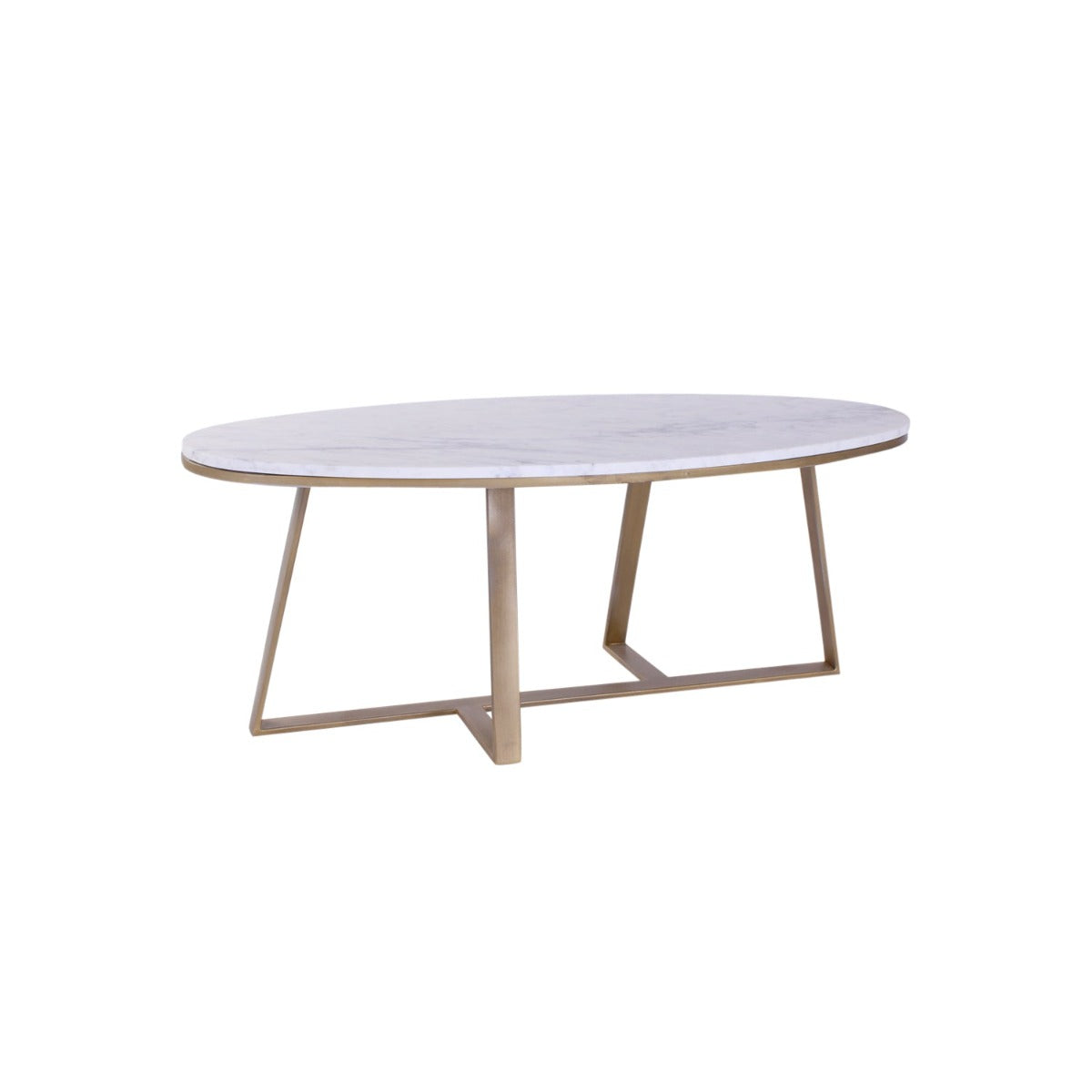 Marvin Marble Coffee Table In Gold Finish