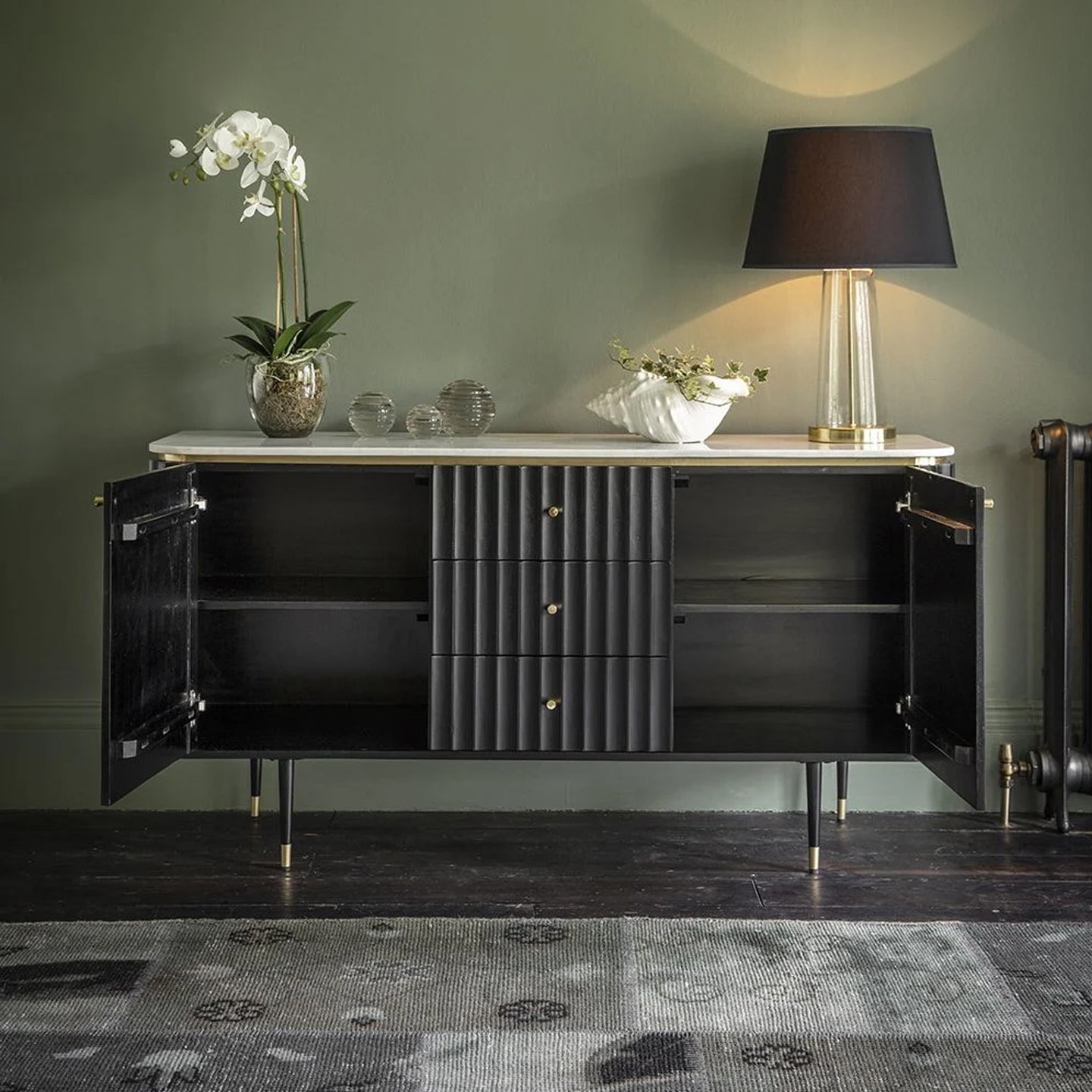 Witkin Solidwood Sideboard-Black