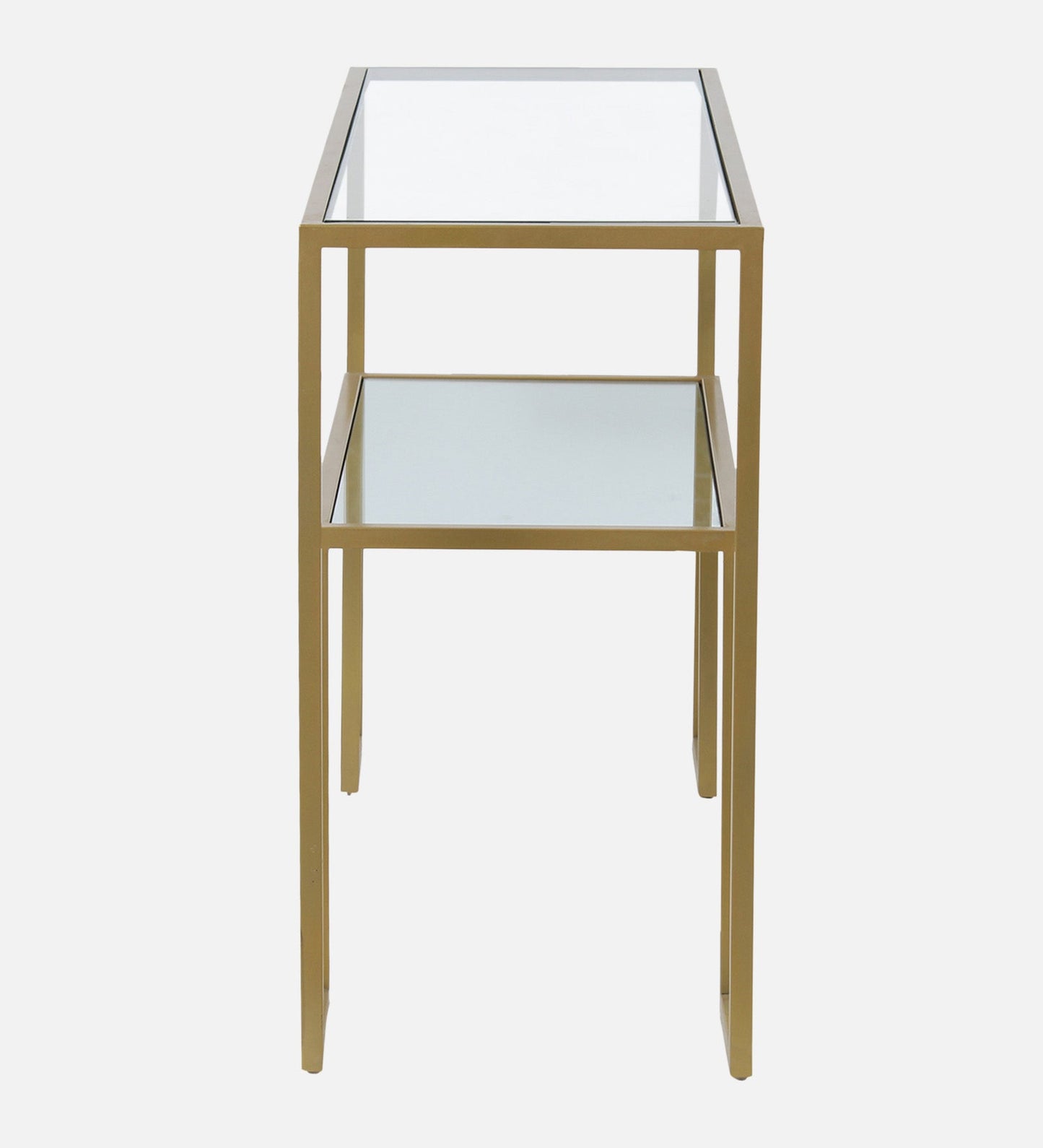 Southwark Glass Console Table In Gold Finish