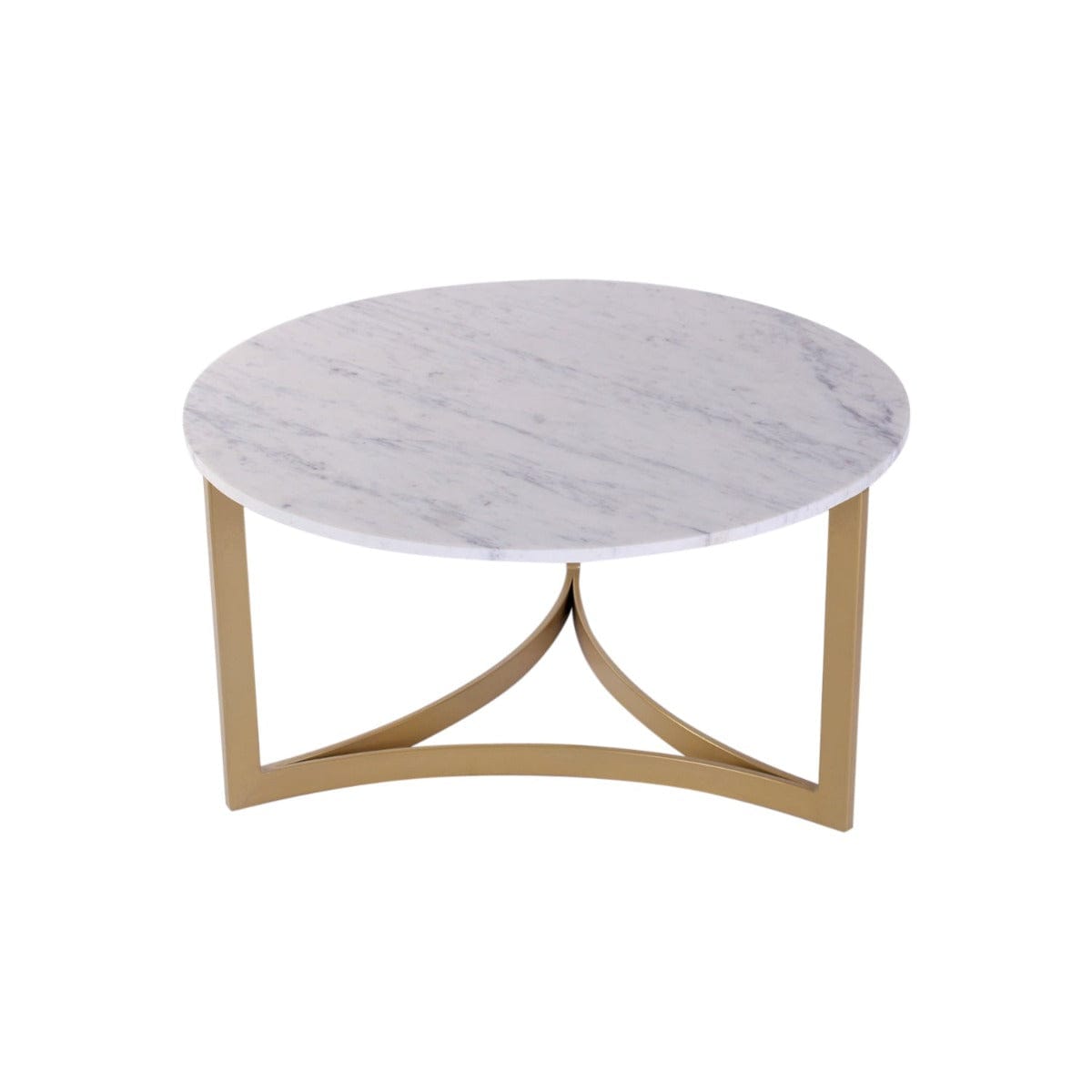 Tessdale Marble Coffee Table In Gold Finish
