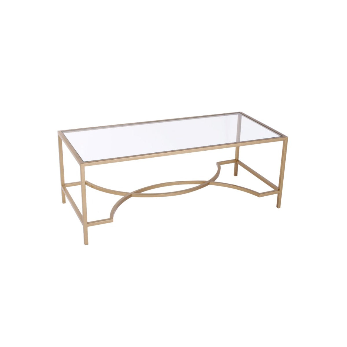 Gobel Glass Coffee Table In Gold Finish