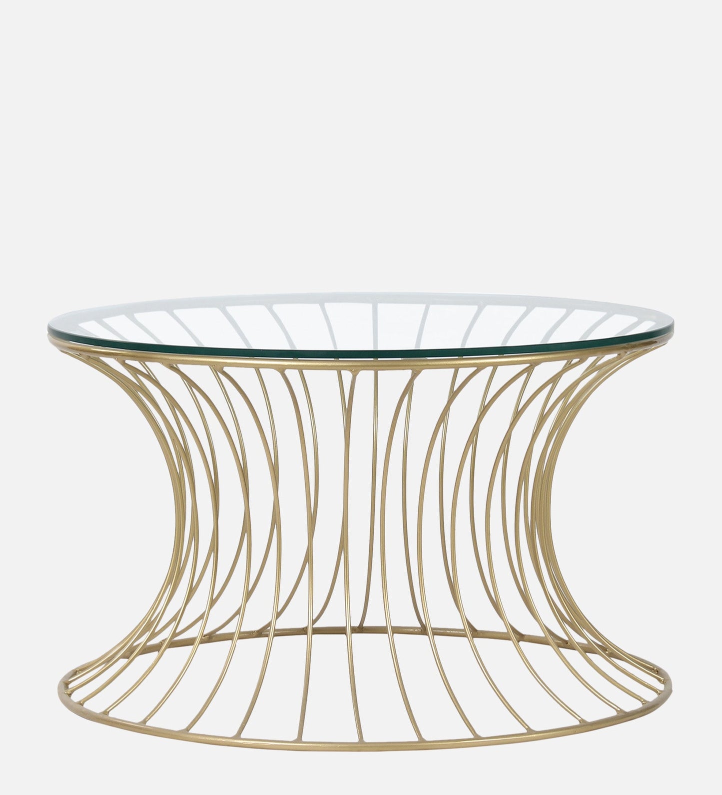 Terning Glass Coffee Table In Gold Finish