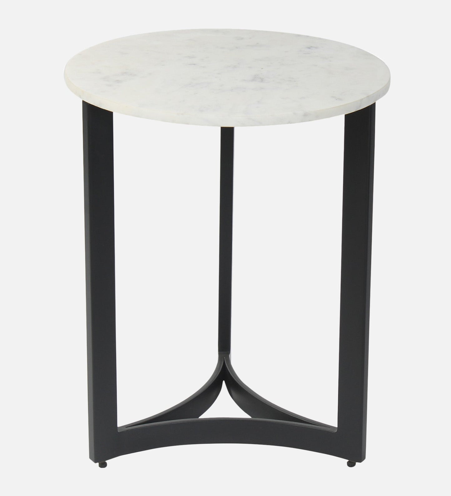 Tessdale Marble Side Table In Black Finish