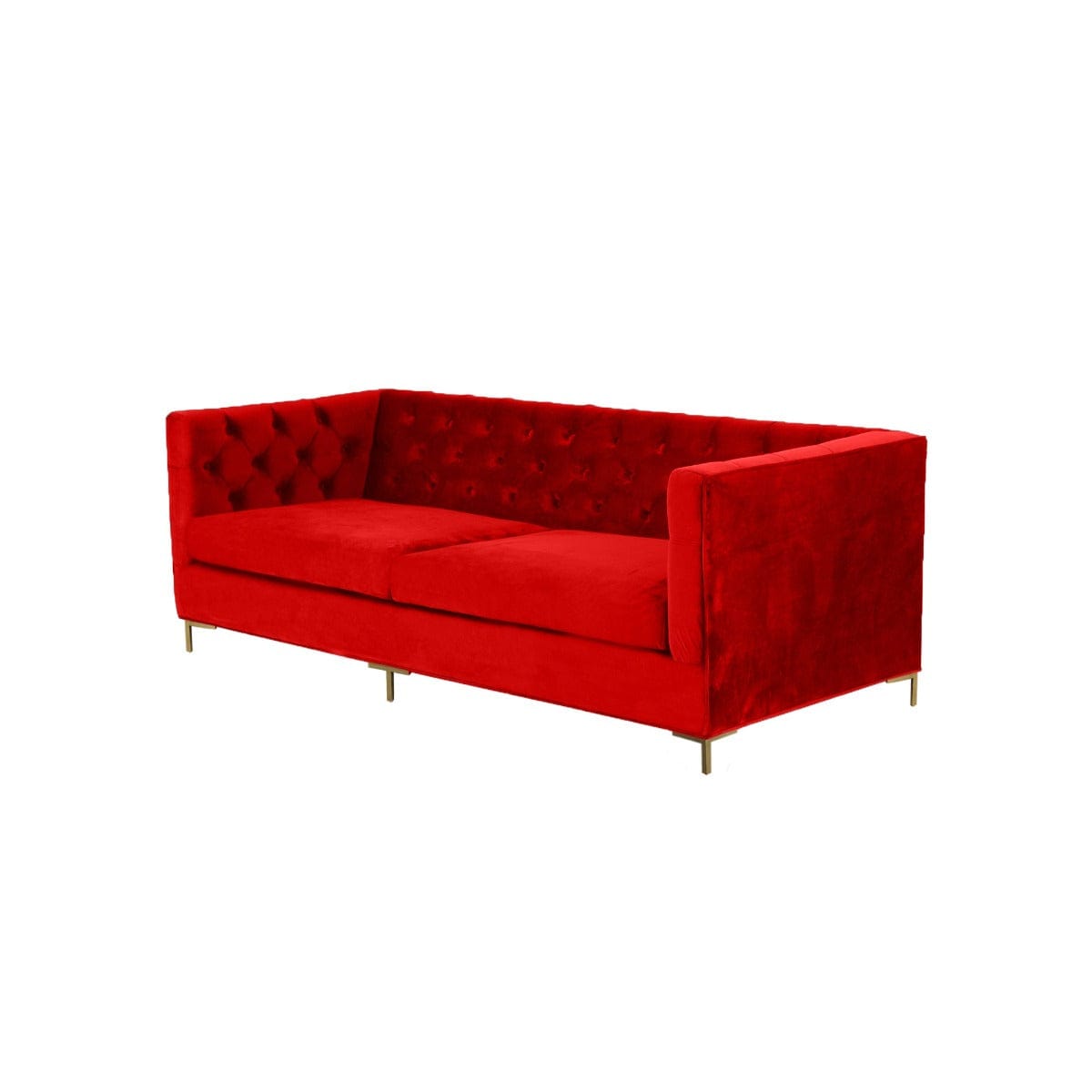 Mosby Three Seater Red Sofa