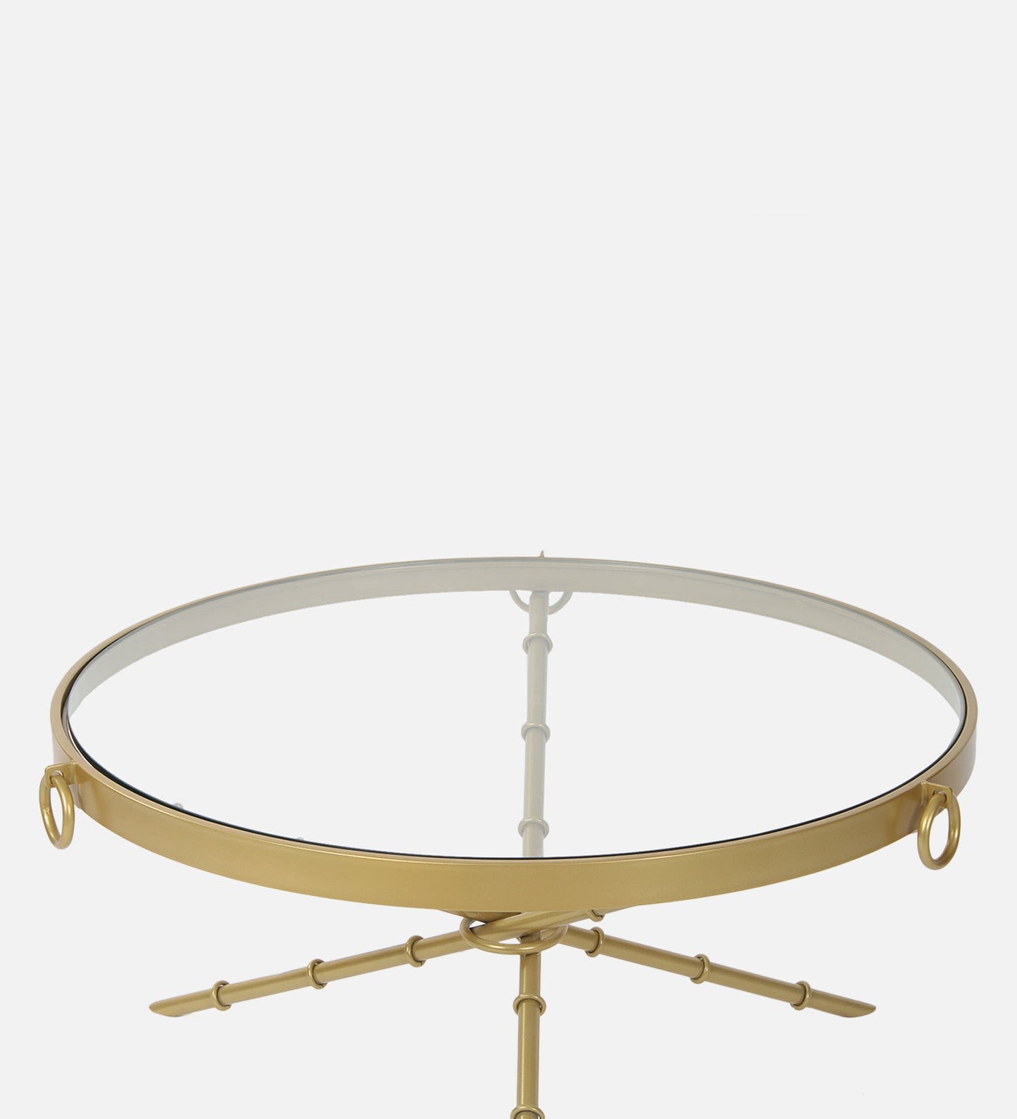 Hensen Glass Coffee Table In Gold Finish