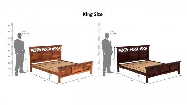 Slimline King Without Storage Bed-Teak