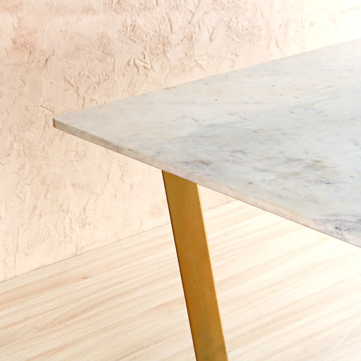 Linden White Marble Dining Table