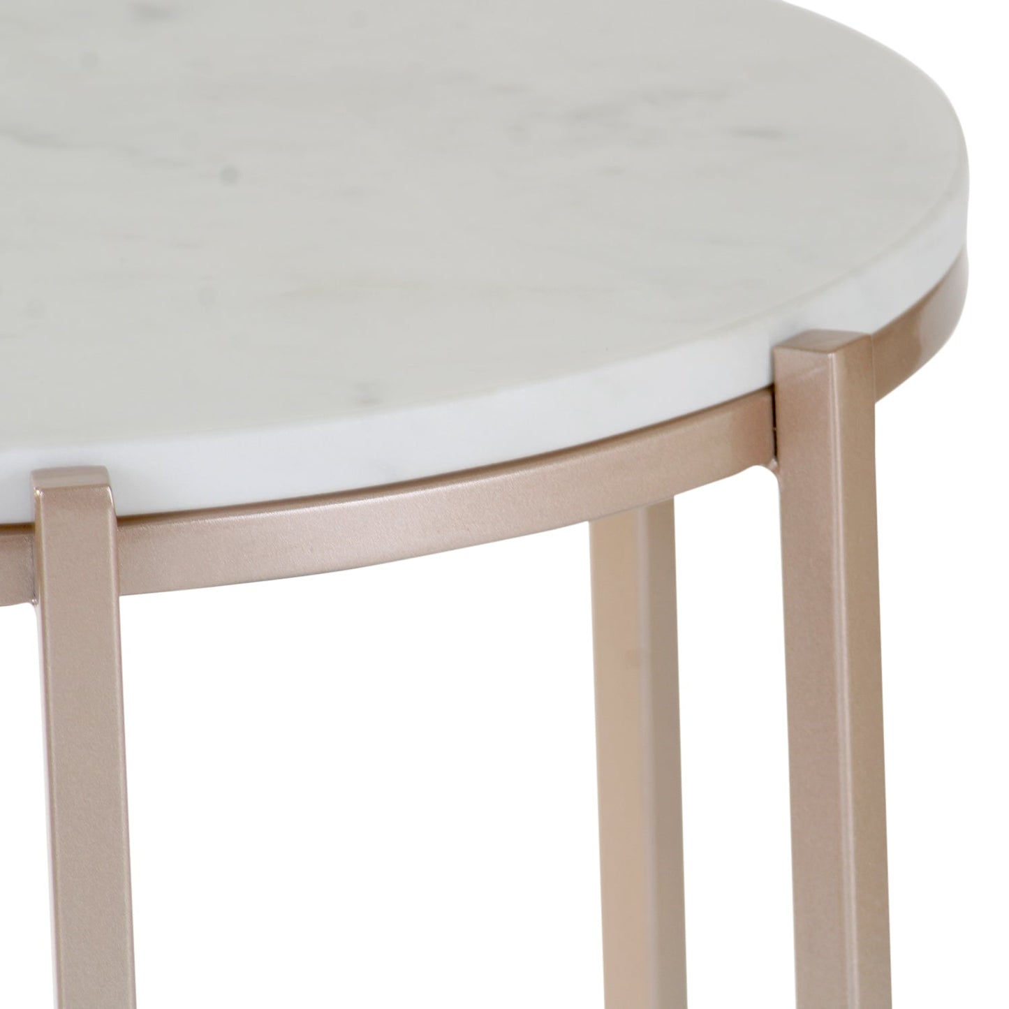 Jives Side Or End Table In Rosegold Finish