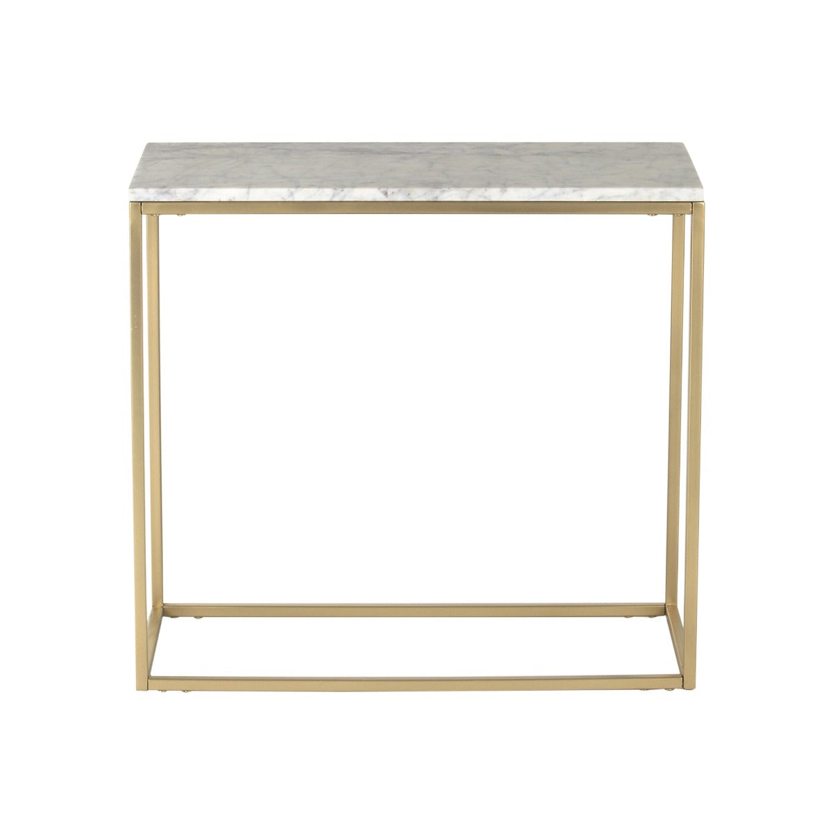 Noah Marble Console Table In Gold Finish