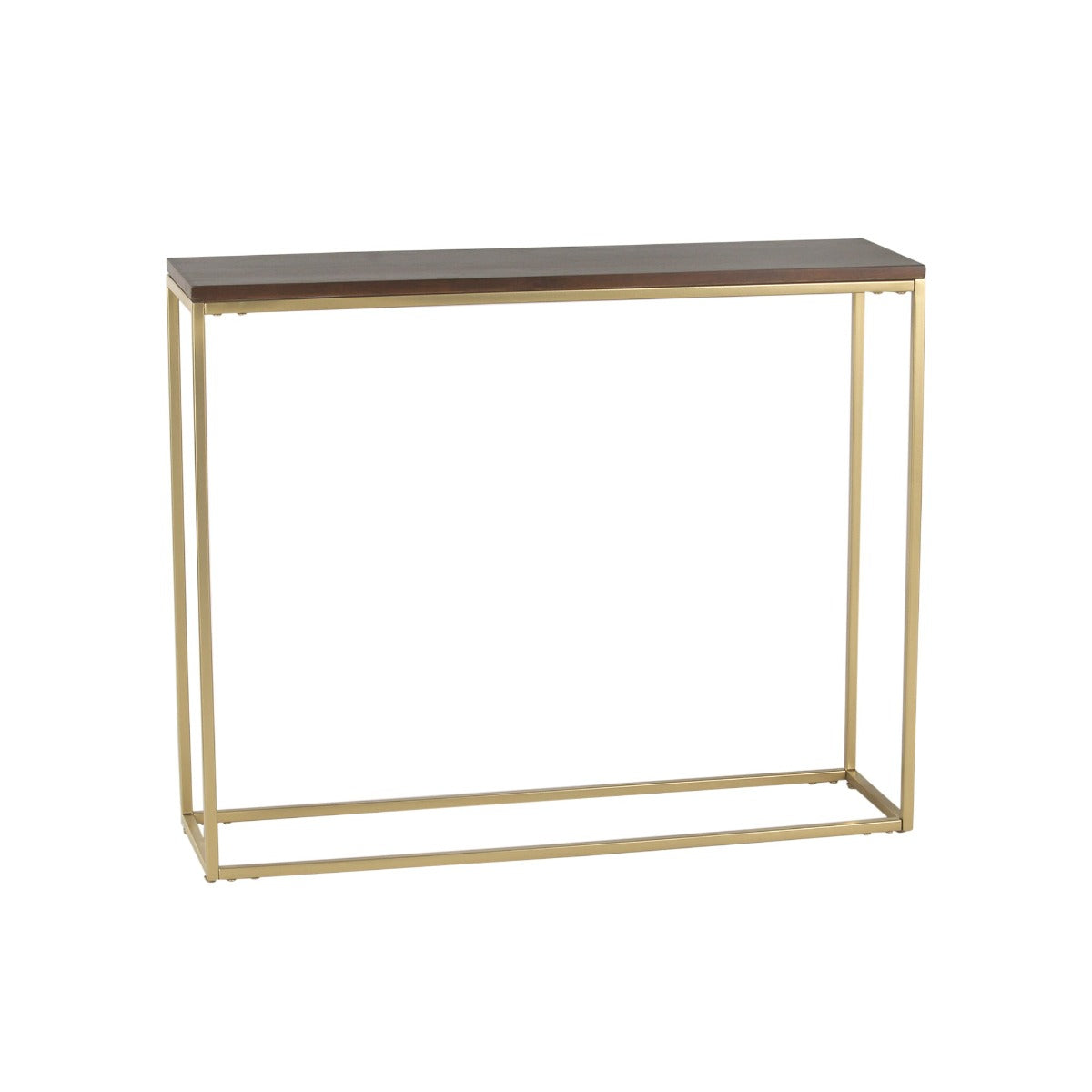 Noah Wooden Console Table In Gold Finish