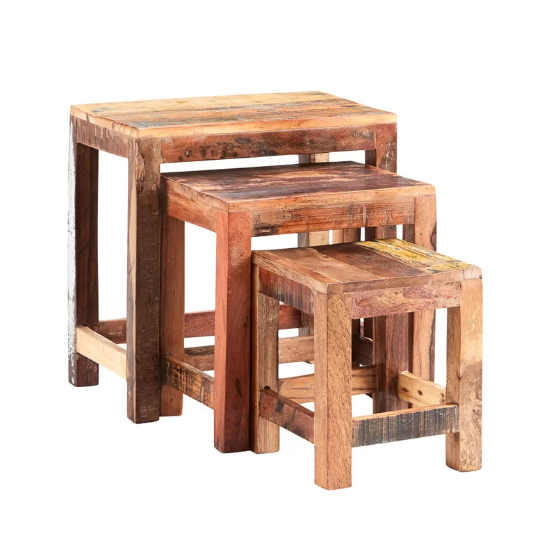 Reclaimed End Tables | Set Of 3