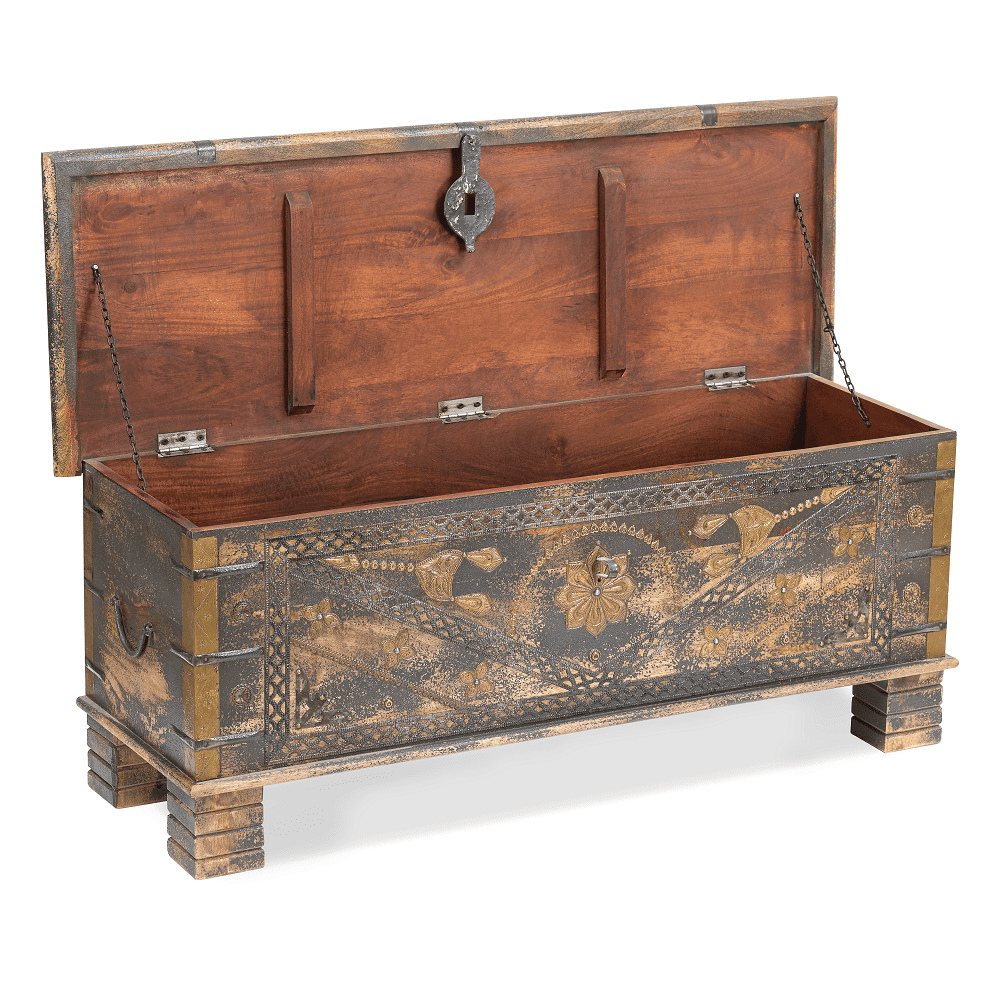 Samuel Distressed Painted Trunk