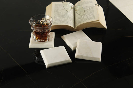 Tapered Marble Coaster Set Of 4