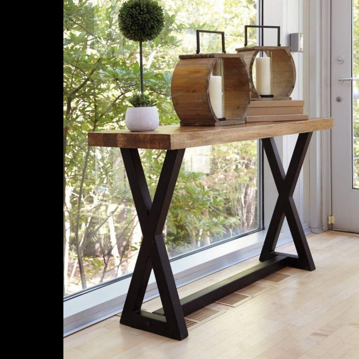 Denver Metal Wooden Console Table