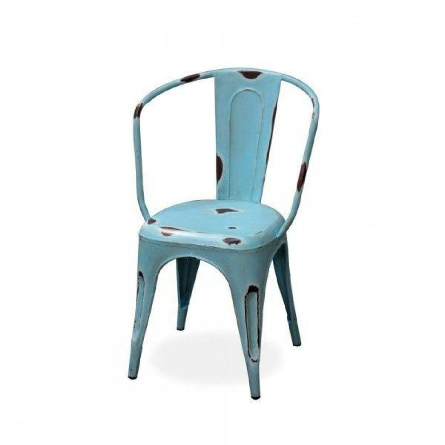 Francais Metal Arm Chair - Vintage Blue  | Set Of 2
