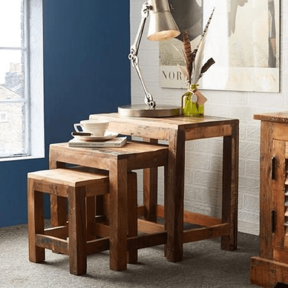 Reclaimed End Tables | Set Of 3